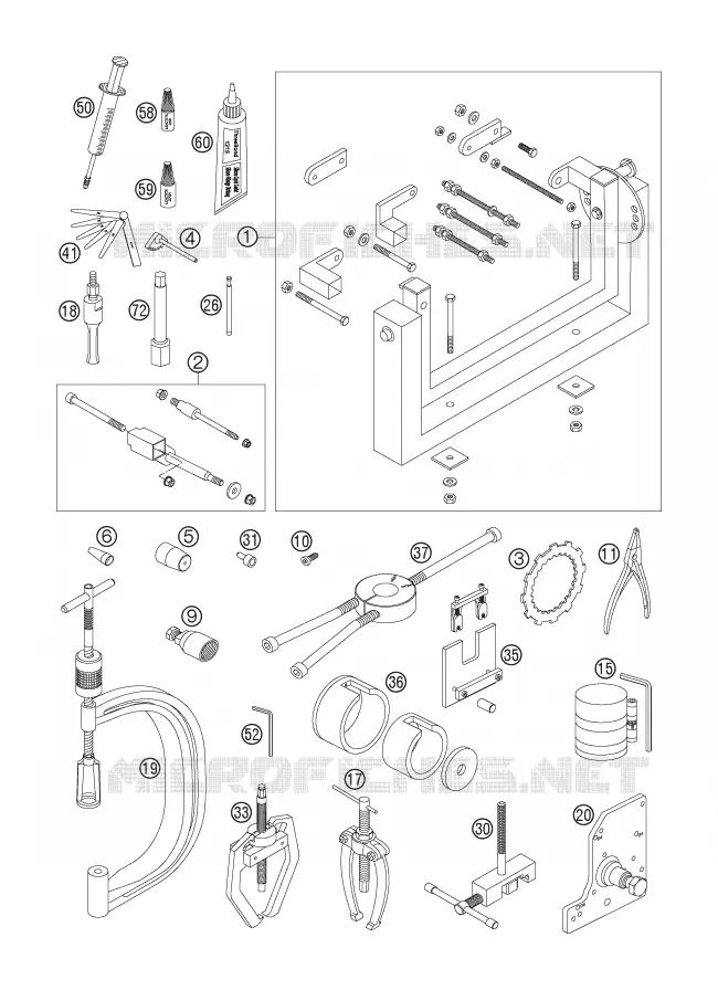OUTILLAGE SPECIFIQUE (MOTEUR)
