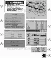ETIQUETTES INFORMATIONS TECHNIQUES