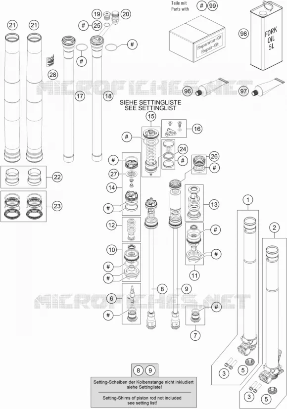 FOURCHE (PIECES)