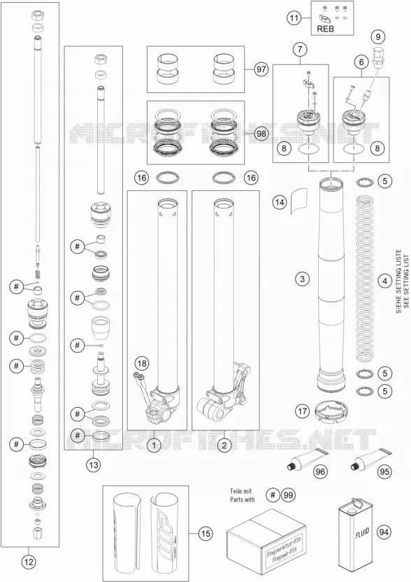 FOURCHE (PIECES)