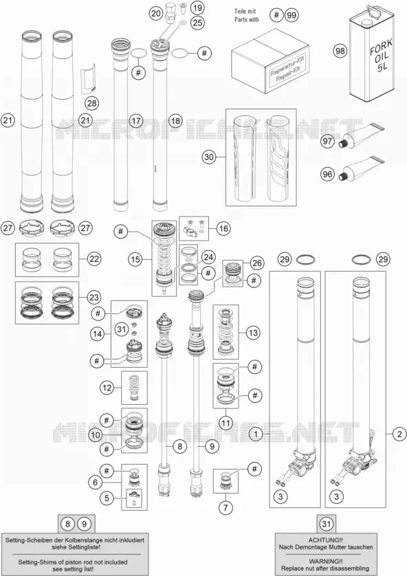 FOURCHE (PIECES)