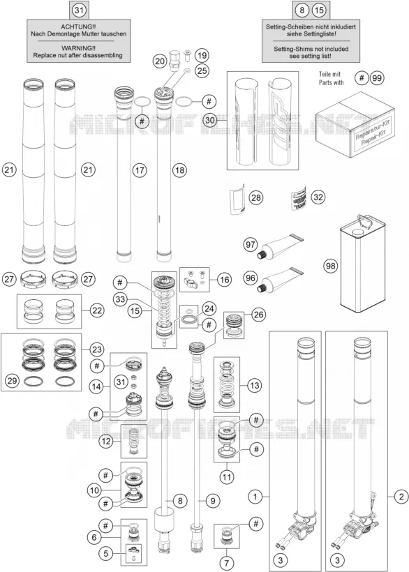 FOURCHE (PIECES)