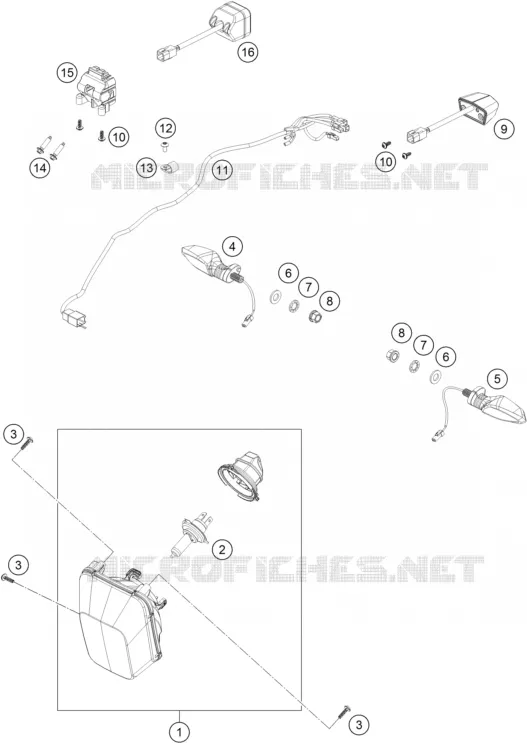 PHARE / FEU ARRIERE Husqvarna Husqvarna 701 2017 701 ENDURO  701 ENDURO