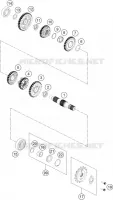BOITE DE VITESSES   ARBRE SECONDAIRE pour Husqvarna SVARTPILEN 401 2018