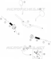 GUIDON / COMMANDES pour Husqvarna SVARTPILEN 401 2018