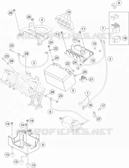 BATTERIE Husqvarna Husqvarna 701 2018 701 SUPERMOTO  701 SUPERMOTO