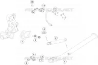 BEQUILLE LATERALE / CENTRALE pour Husqvarna 701 SUPERMOTO 2016