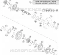 BOITE DE VITESSES   ARBRE SECONDAIRE pour Husqvarna 701 SUPERMOTO 2016