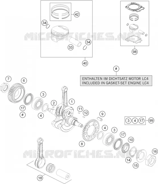 VILEBREQUIN / PISTON Husqvarna Husqvarna 701 2016 701 SUPERMOTO  701 SUPERMOTO