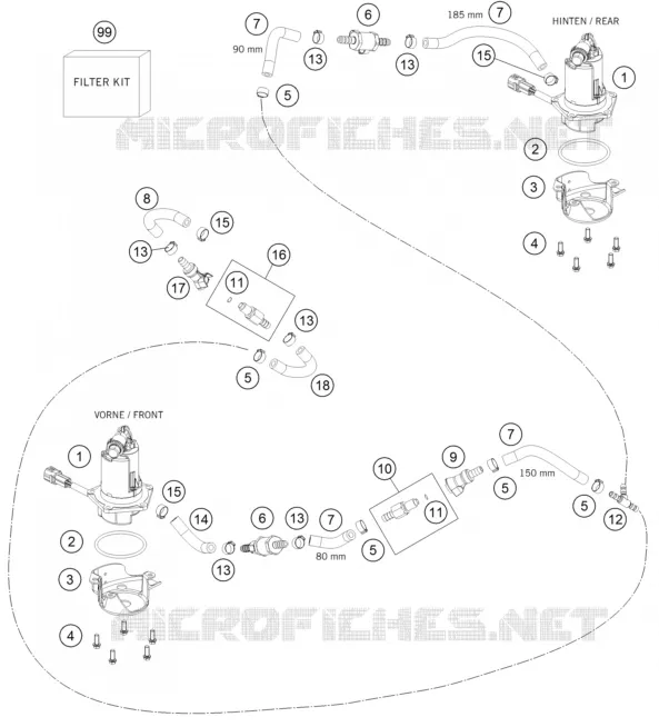 POMPE A ESSENCE Husqvarna Husqvarna 450 2017 FR 450  FR 450 RALLY