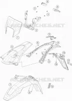 PLASTIQUES pour Husqvarna TE 300 2018