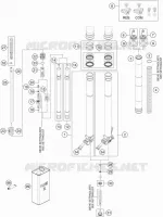 FOURCHE (PIECES) pour Husqvarna TE 300 2018