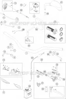 GUIDON / COMMANDES pour Husqvarna TE 300 2018