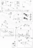GUIDON / COMMANDES pour Husqvarna TE 300 2017