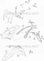 PLASTIQUES pour Husqvarna TE 300 2017