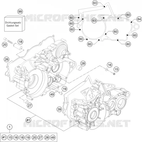 CARTER MOTEUR Husqvarna Husqvarna 300 2016 TE 300  TE 300