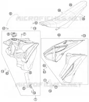 RESERVOIR / SELLE pour Husqvarna TE 300 2015