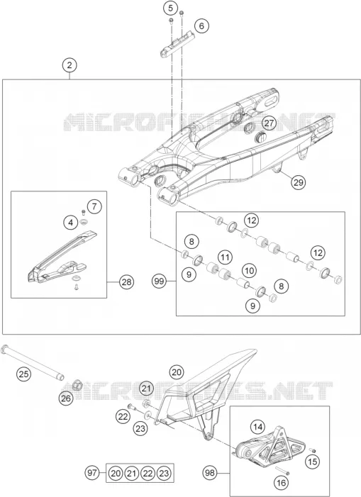 BRAS OSCILLANT  Husqvarna Husqvarna 350 2016 FE 350  FE 350 S