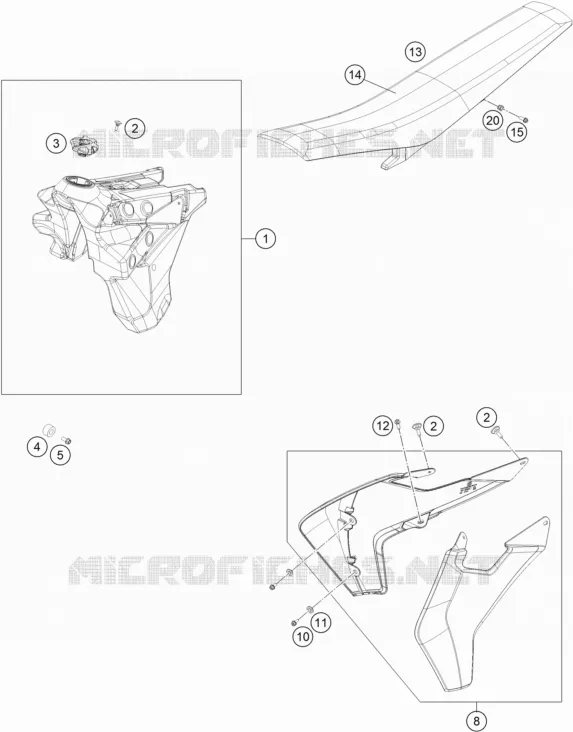 RESERVOIR / SELLE Husqvarna Husqvarna 450 2018 FE 450  FE 450