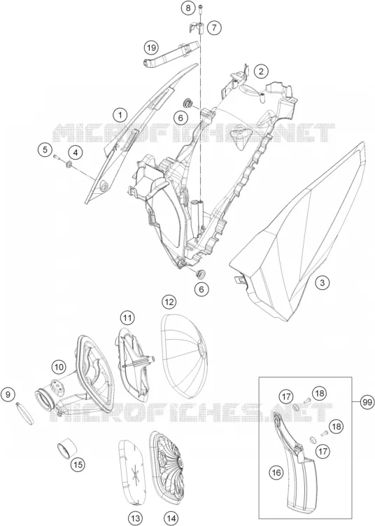 FILTRE A AIR Husqvarna Husqvarna 450 2015 FE 450  FE 450