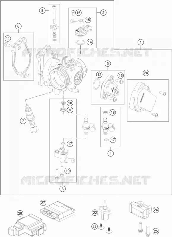 BOITIER PAPILLON INJECTION Husqvarna Husqvarna 350 2018 FE 350  FE 350