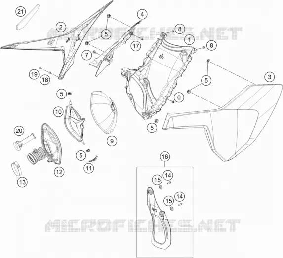 FILTRE A AIR Husqvarna Husqvarna 350 2017 FE 350  FE 350