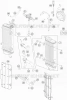 CIRCUIT DE REFROIDISSEMENT pour Husqvarna FE 350 2015