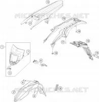 PLASTIQUES pour Husqvarna FE 350 2015