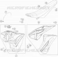 RESERVOIR / SELLE pour Husqvarna FE 350 2015