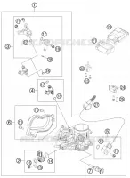 BOITIER PAPILLON INJECTION pour Husqvarna FE 350 2015