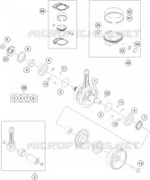 VILEBREQUIN / PISTON pour Husqvarna FE 350 2015