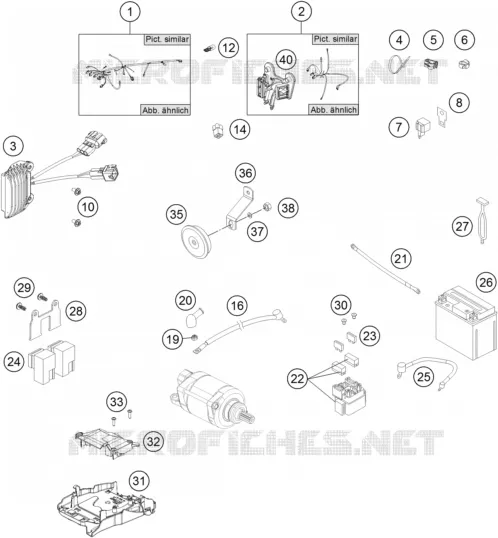 FAISCEAU ELECTRIQUE Husqvarna Husqvarna 350 2015 FE 350  FE 350