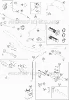 GUIDON / COMMANDES pour Husqvarna TE 250 2017