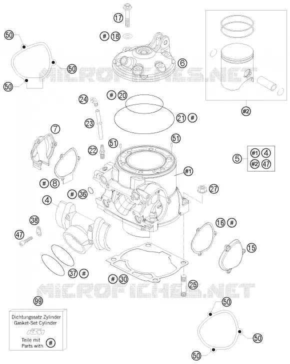 CYLINDRE / CULASSE Husqvarna Husqvarna 250 2016 TE 250  TE 250