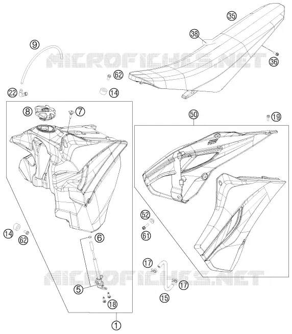 RESERVOIR / SELLE Husqvarna Husqvarna 250 2016 TE 250  TE 250