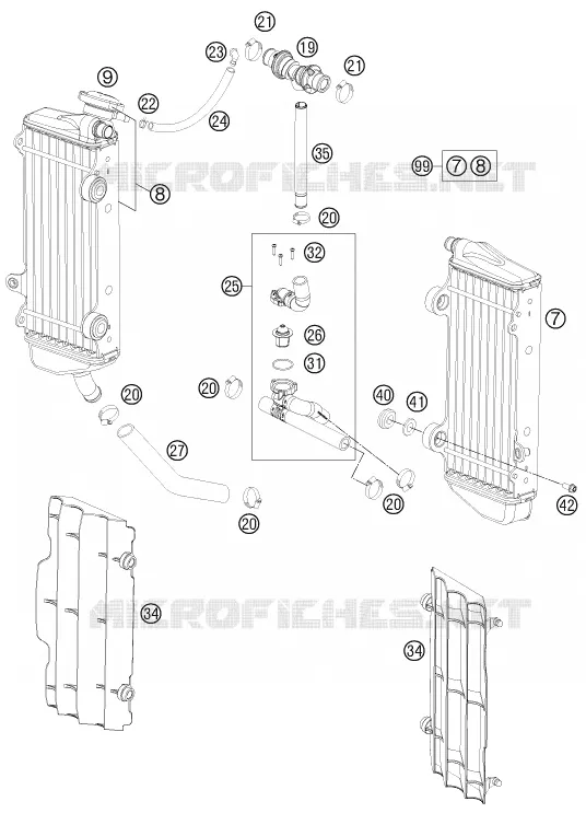 CIRCUIT DE REFROIDISSEMENT Husqvarna Husqvarna 250 2016 TE 250  TE 250