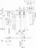 FOURCHE (PIECES) pour Husqvarna FE 250 2018