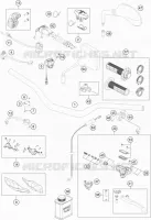 GUIDON / COMMANDES pour Husqvarna FE 250 2018