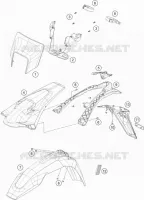 PLASTIQUES pour Husqvarna FE 250 2018