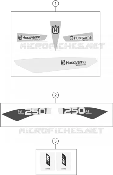 AUTOCOLLANTS Husqvarna Husqvarna 250 2015 FE 250  FE 250