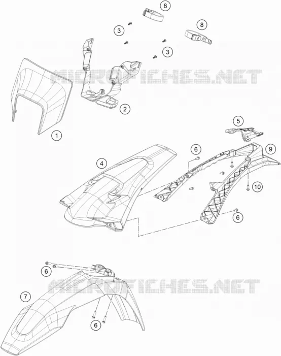 PLASTIQUES Husqvarna Husqvarna 150 2017 TE 150  TE 150