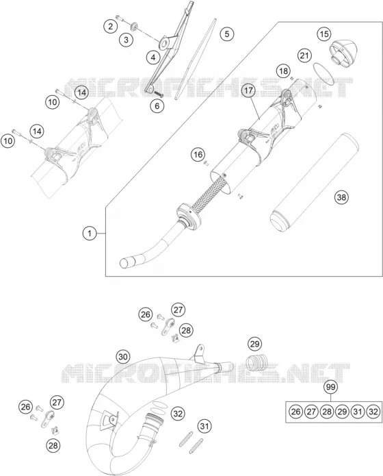 ECHAPPEMENT Husqvarna Husqvarna 125 2016 TE 125  TE 125