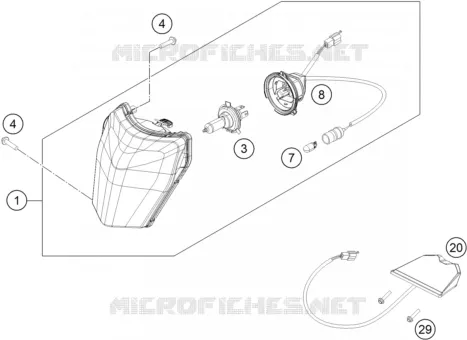 PHARE / FEU ARRIERE Husqvarna Husqvarna 125 2016 TE 125  TE 125