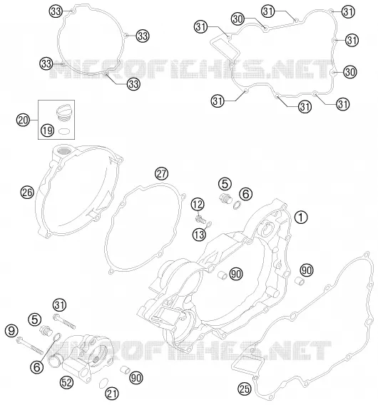 CARTER EMBRAYAGE Husqvarna Husqvarna 125 2015 TE 125  TE 125
