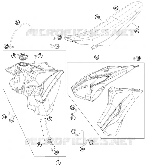 RESERVOIR / SELLE Husqvarna Husqvarna 125 2015 TE 125  TE 125