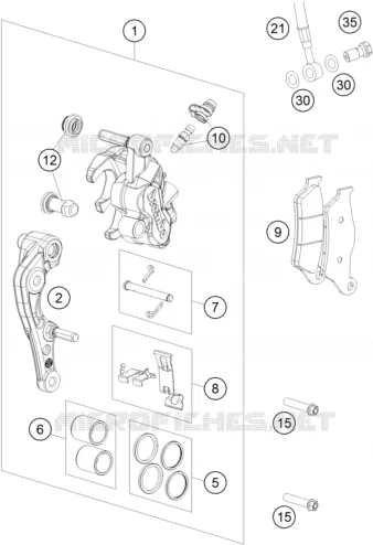 ETRIER DE FREIN AVANT Husqvarna Husqvarna 125 2015 TE 125  TE 125