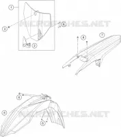 PLASTIQUES pour Husqvarna FC 250 2015