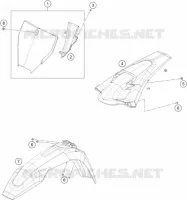 PLASTIQUES pour Husqvarna TC 125 2017