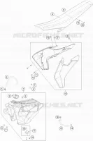 RESERVOIR / SELLE pour Husqvarna TC 125 2017