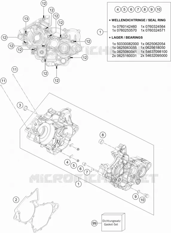 CARTER MOTEUR Husqvarna Husqvarna 125 2017 TC 125  TC 125